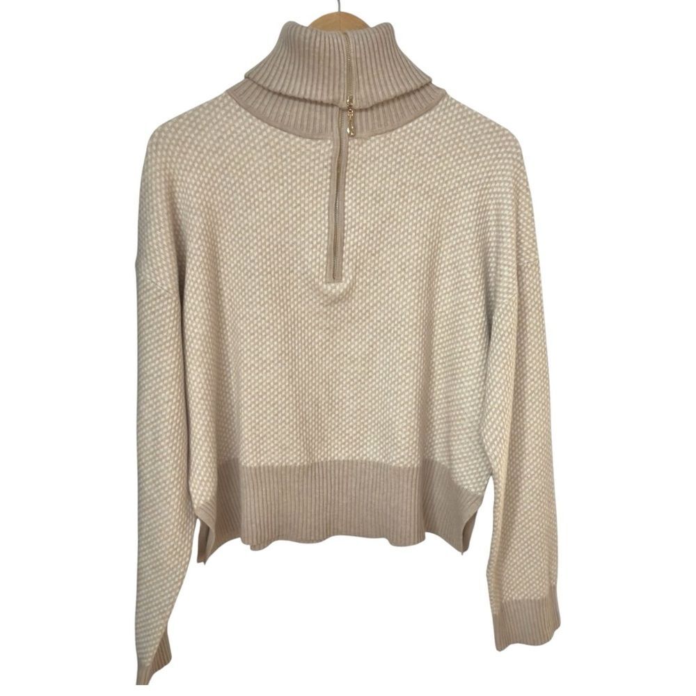 Rachel Zoe Long Sleeve Quarter Zip Pullover Cozy Sweater. XL. NEW.